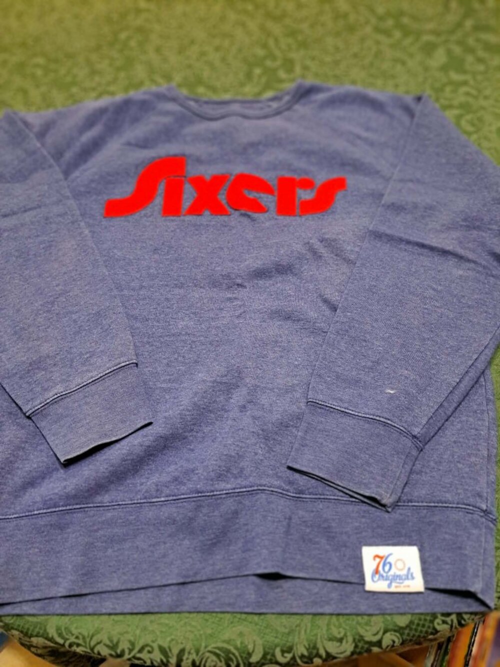 Sportiqe Philadelphia '76ers Crewneck Sweatshirt Blue, Size M
